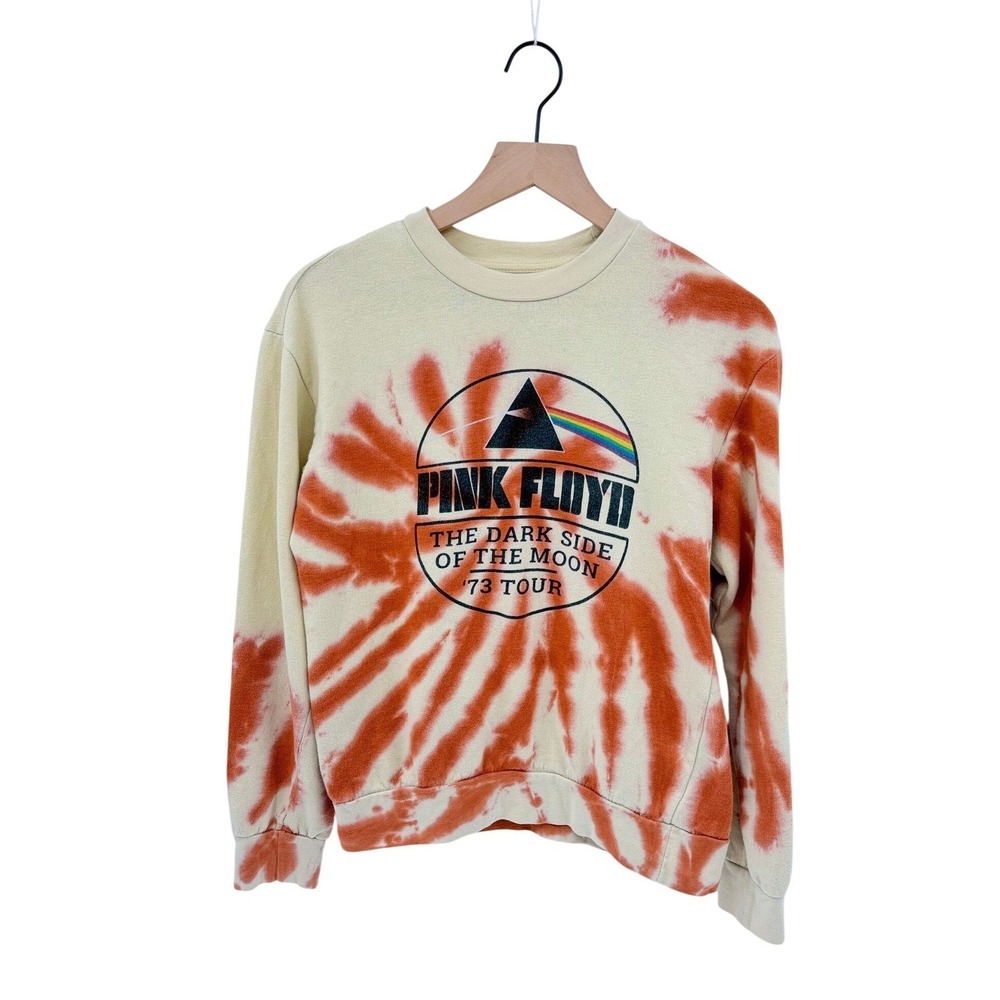 Pink Floyd Dark Side of the Moon Retro Tie Dye Sweatshirt S EUC Rock N Roll - Picture 2 of 4